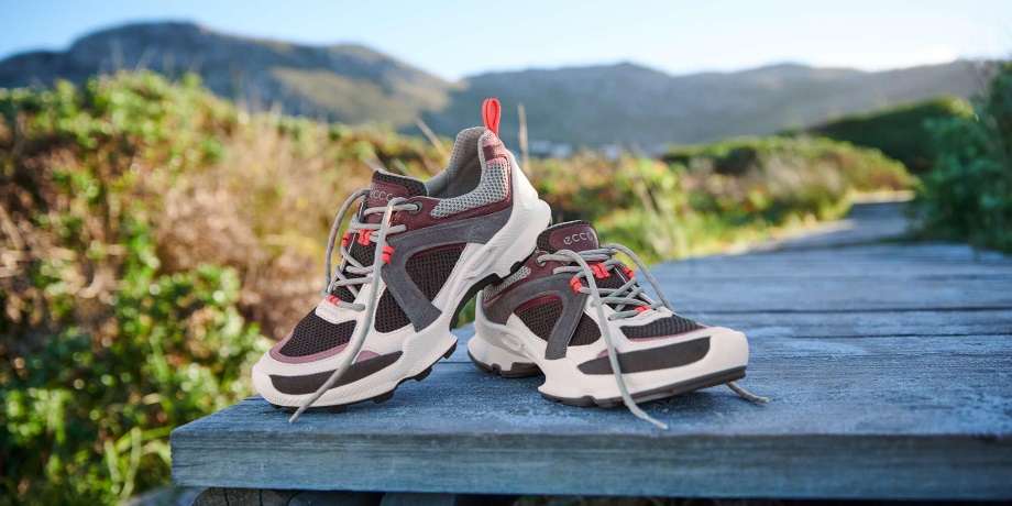 Ecco Norway Biom C-trail Lave Sko Dame Skygge Hvit-vin-svart