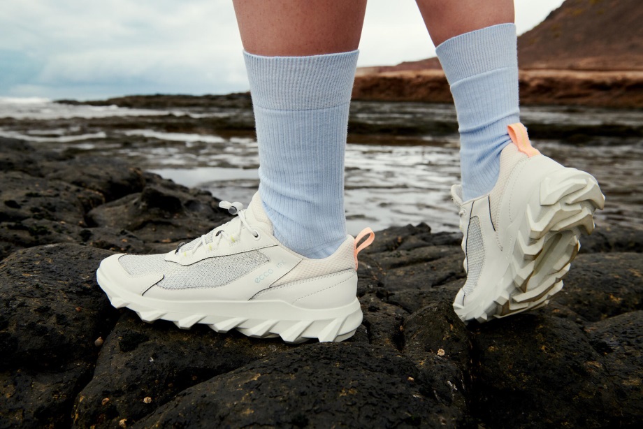 Ecco Norway Mx Low Breathru Dame Hvit-hvit-betong