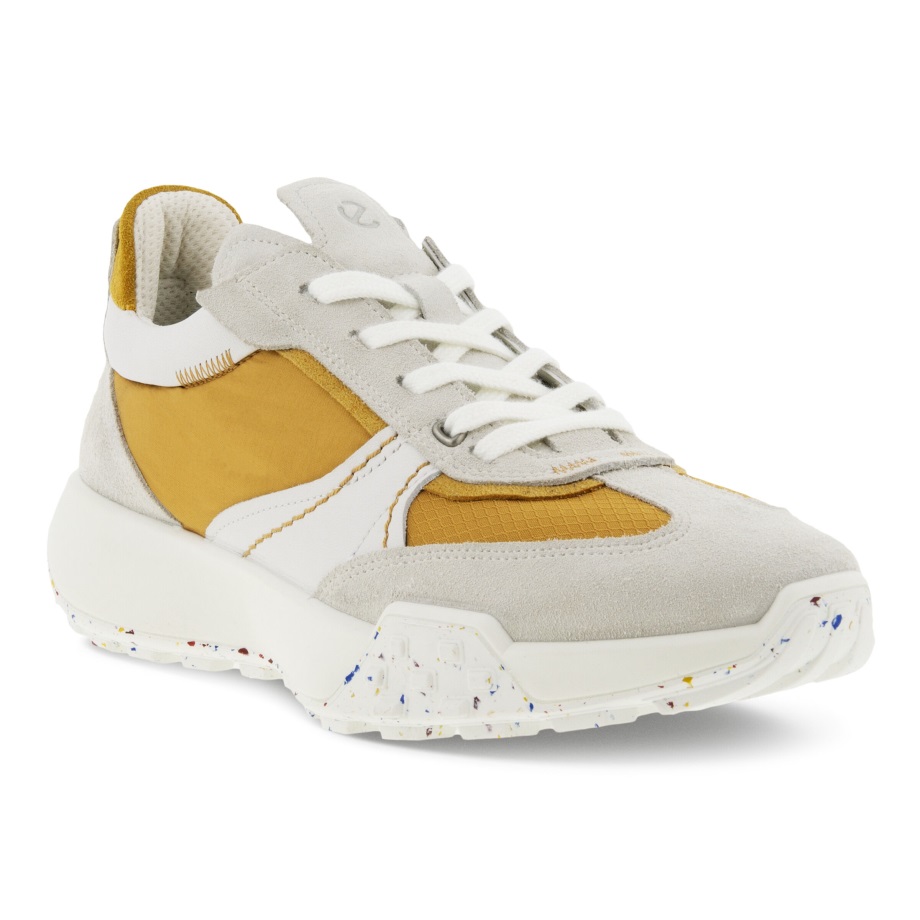 Ecco Norge Retro Sneaker Sneaker Dame Skygge Hvit-honning Sennep-hvit