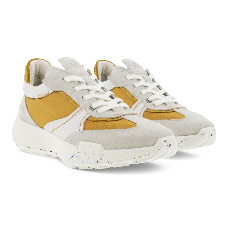 Ecco Norge Retro Sneaker Sneaker Dame Skygge Hvit-honning Sennep-hvit