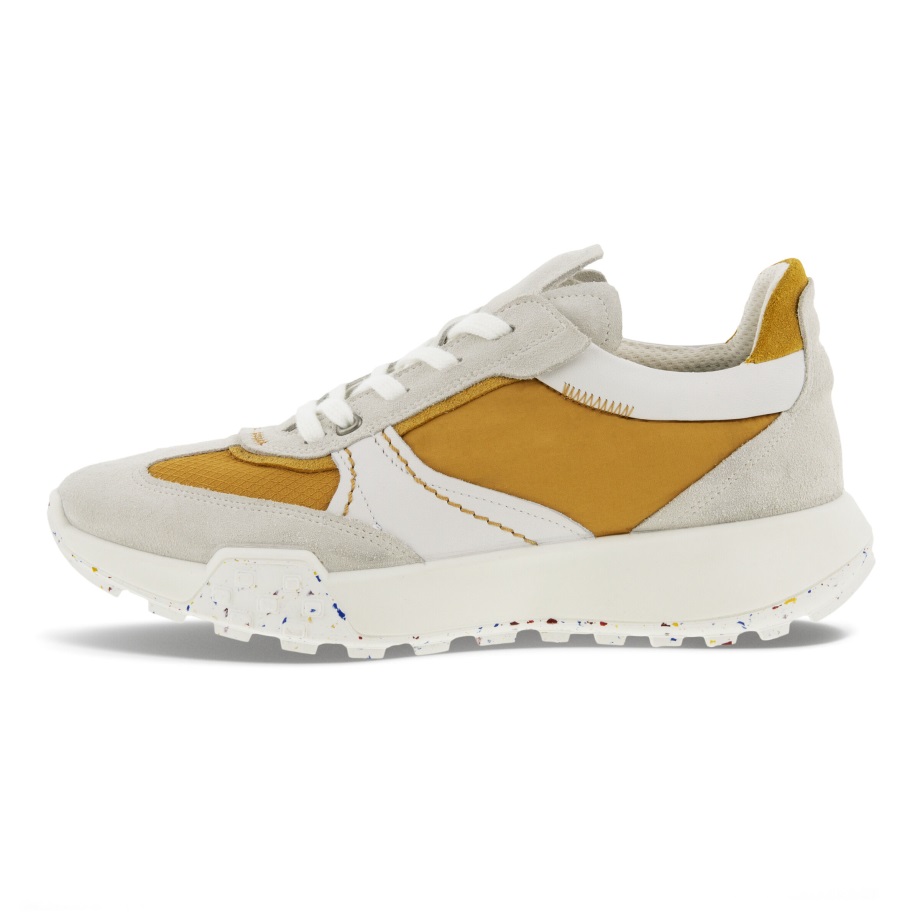 Ecco Norge Retro Sneaker Sneaker Dame Skygge Hvit-honning Sennep-hvit