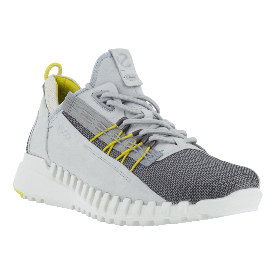 Ecco Norge Zipflex Lav Skinn/tekstil Sneaker Herre Betong