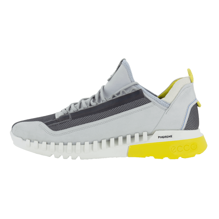 Ecco Norge Zipflex Lav Skinn/tekstil Sneaker Herre Betong