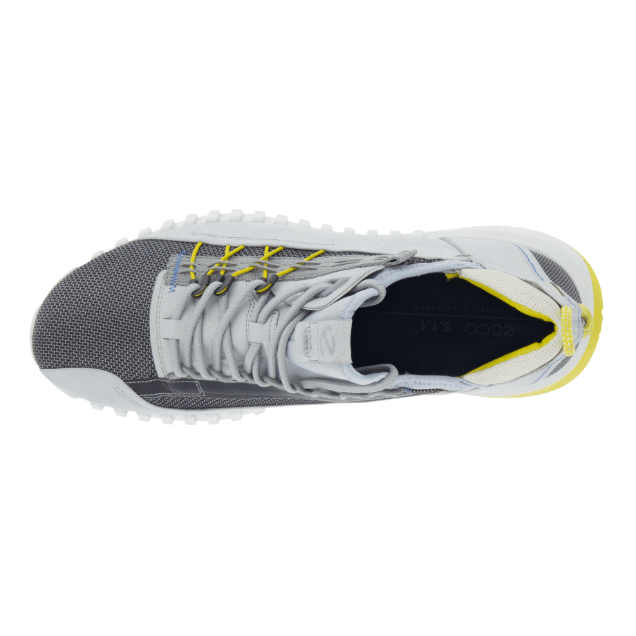 Ecco Norge Zipflex Lav Skinn/tekstil Sneaker Herre Betong