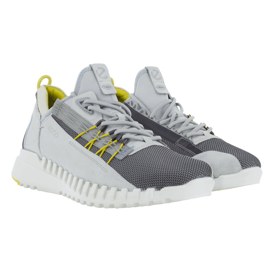 Ecco Norge Zipflex Lav Skinn/tekstil Sneaker Herre Betong