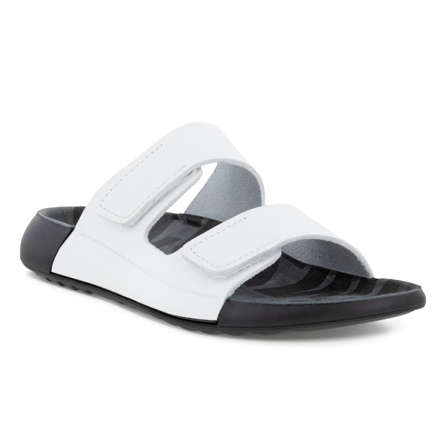 Ecco Norway 2nd Cozmo 2-strops Slide Sandal Dame Lys Hvit