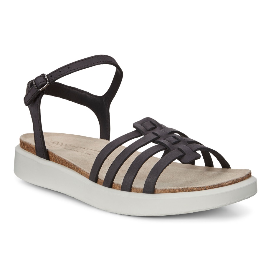 Ecco Norway Corksphere Strappy Sandaler Dame Svart