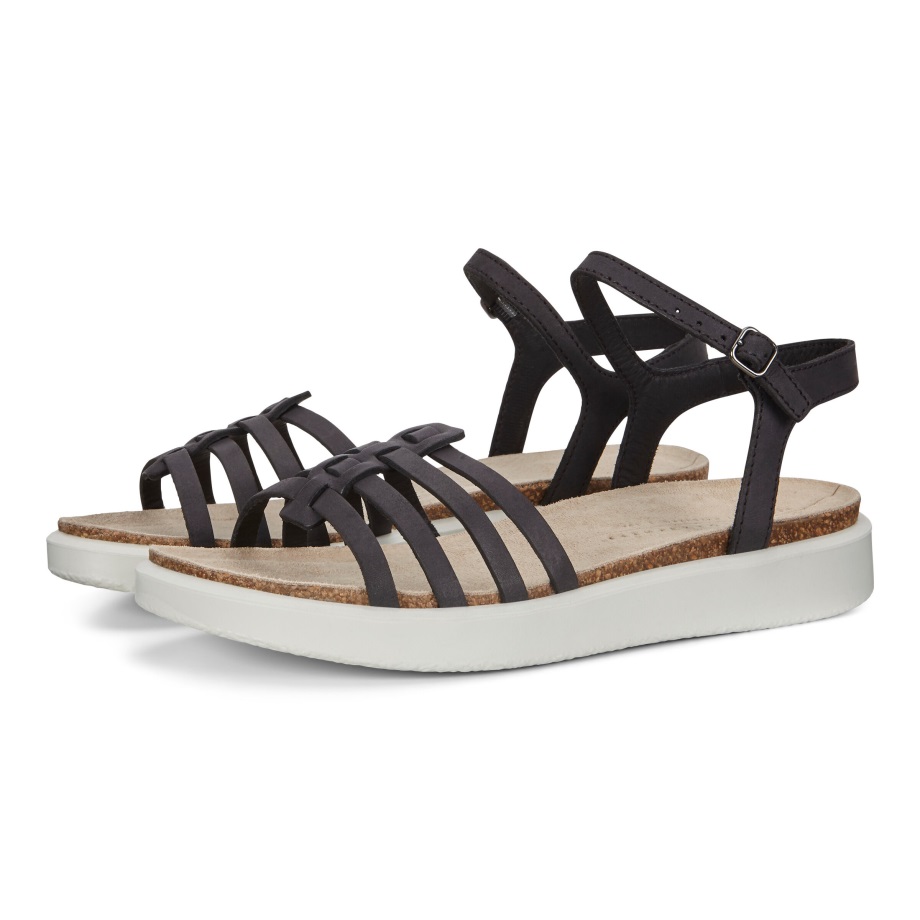 Ecco Norway Corksphere Strappy Sandaler Dame Svart