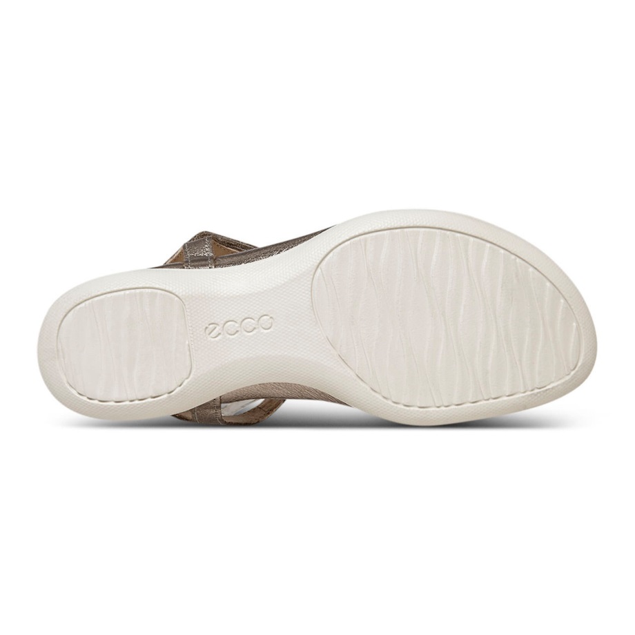 Ecco Norge Flash T-rem Sandal Dame Varm Grå Metallic-moon Rock