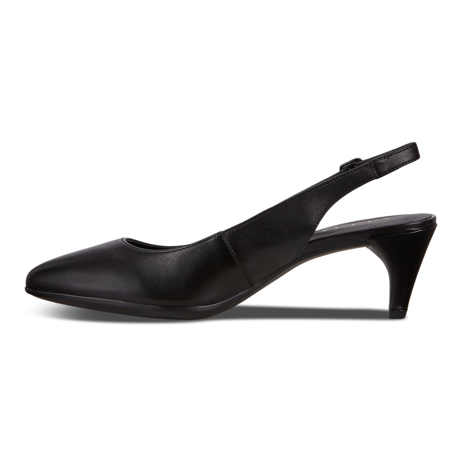 Ecco Norge Shape 45 Spisse Elegant Slingback Pumpe Dame Svart