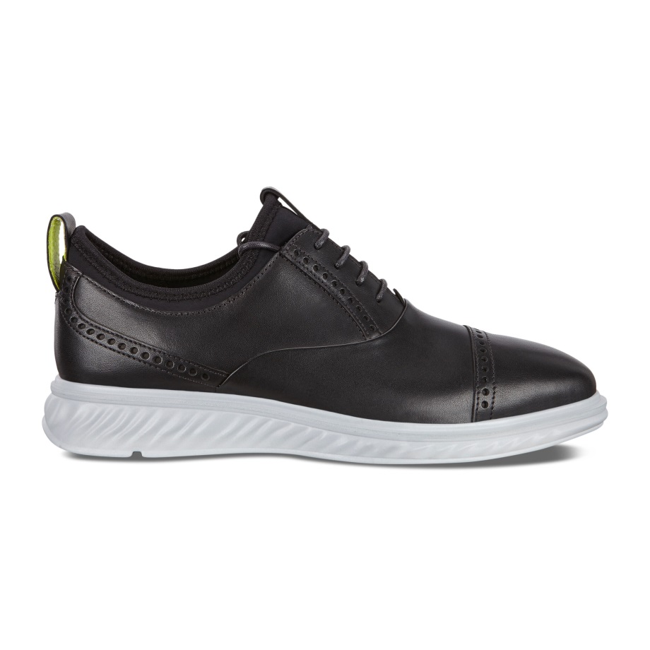 Ecco Norge St.1 Hybrid Lite Cap-toe Oxford Herre Sort