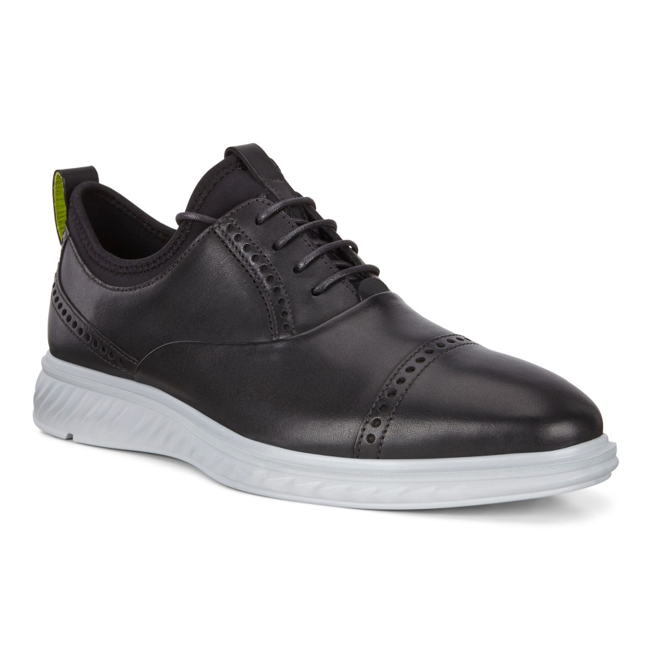 Ecco Norge St.1 Hybrid Lite Cap-toe Oxford Herre Sort