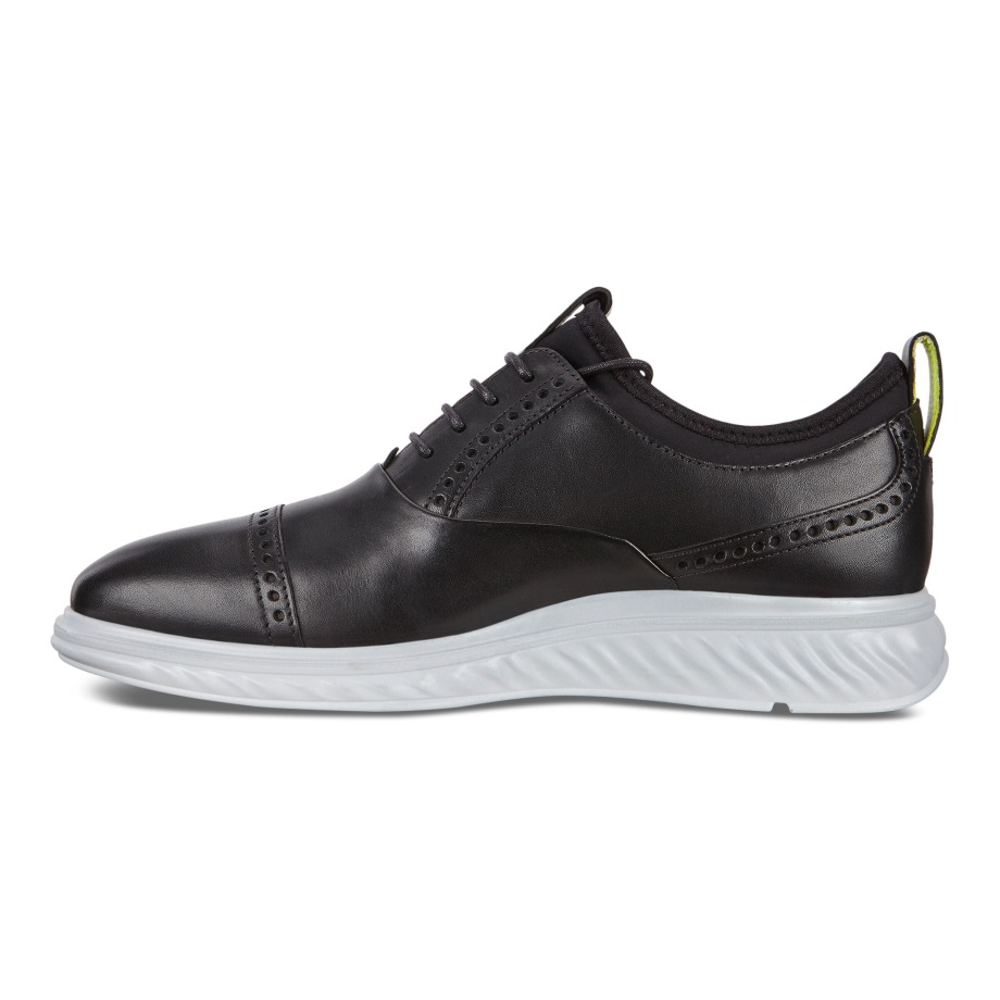 Ecco Norge St.1 Hybrid Lite Cap-toe Oxford Herre Sort