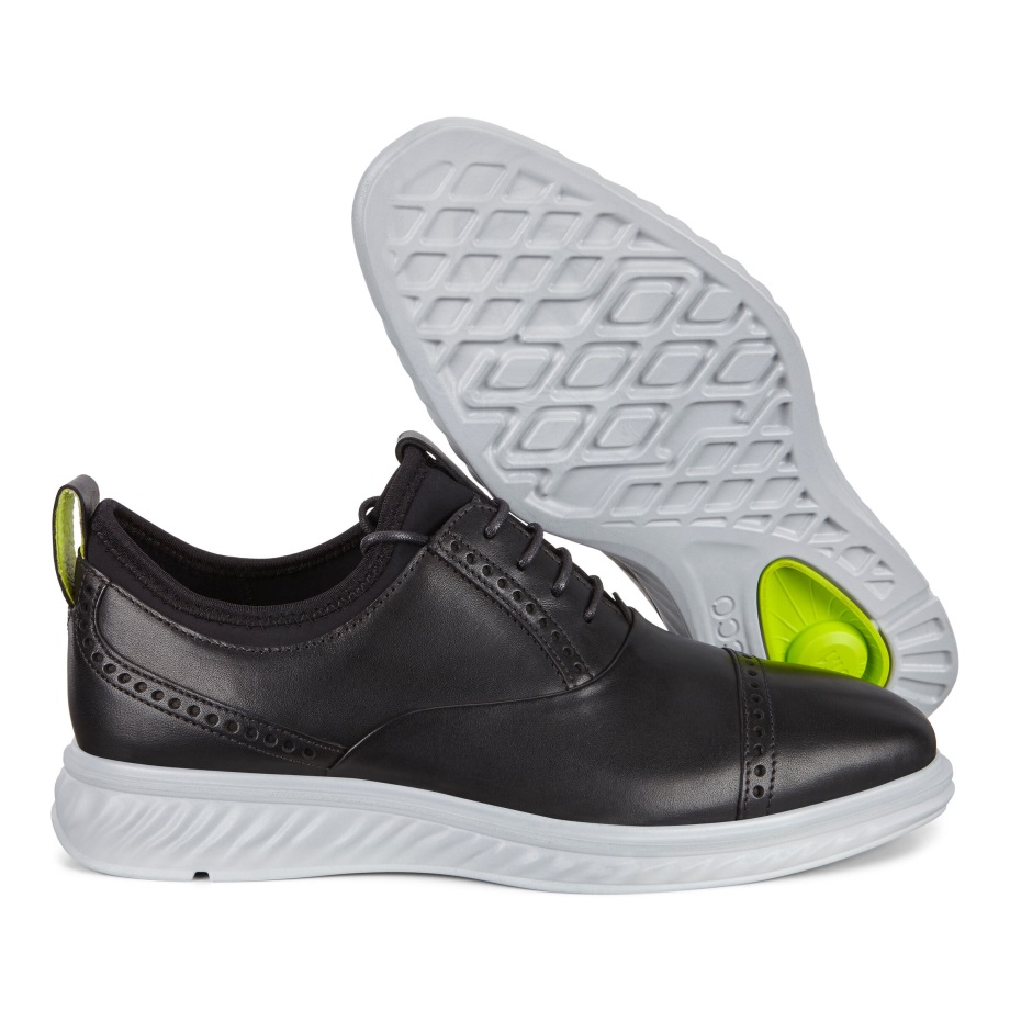 Ecco Norge St.1 Hybrid Lite Cap-toe Oxford Herre Sort