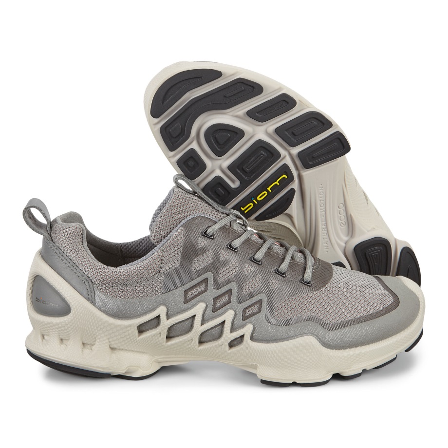 Ecco Norway Biom Aex Lav Tofarget Sko Dame Villdue-buffet Sølv