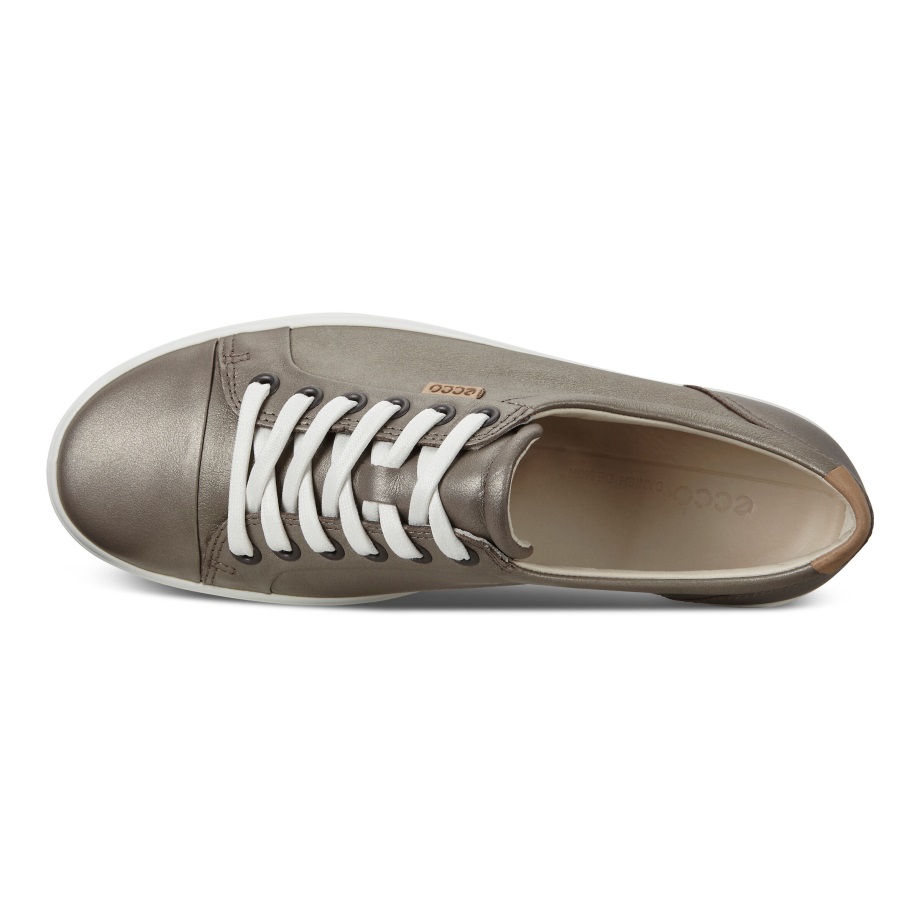 Ecco Norway Soft 7 Sneaker Dame Stein Metallic