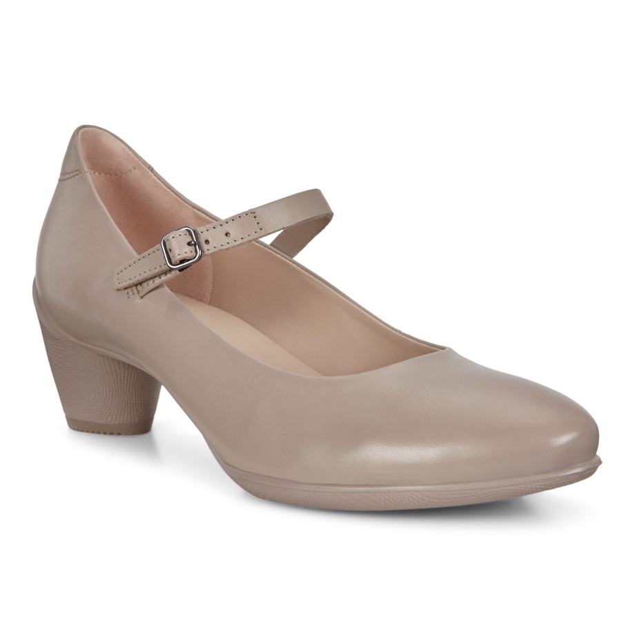 Ecco Norge Skulpturert 45 Mary Jane Kvinners Grå Rose