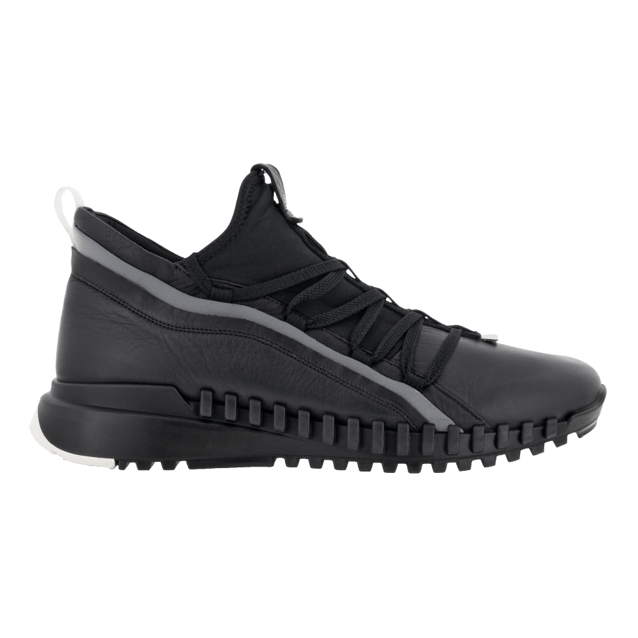 Ecco Norge Zipflex Mid-top Sneaker Herre Sort