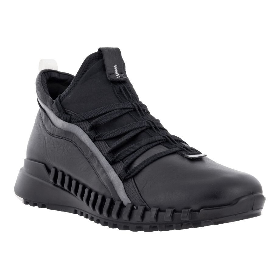 Ecco Norge Zipflex Mid-top Sneaker Herre Sort