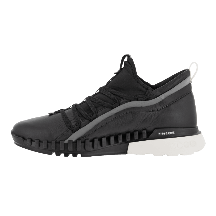 Ecco Norge Zipflex Mid-top Sneaker Herre Sort