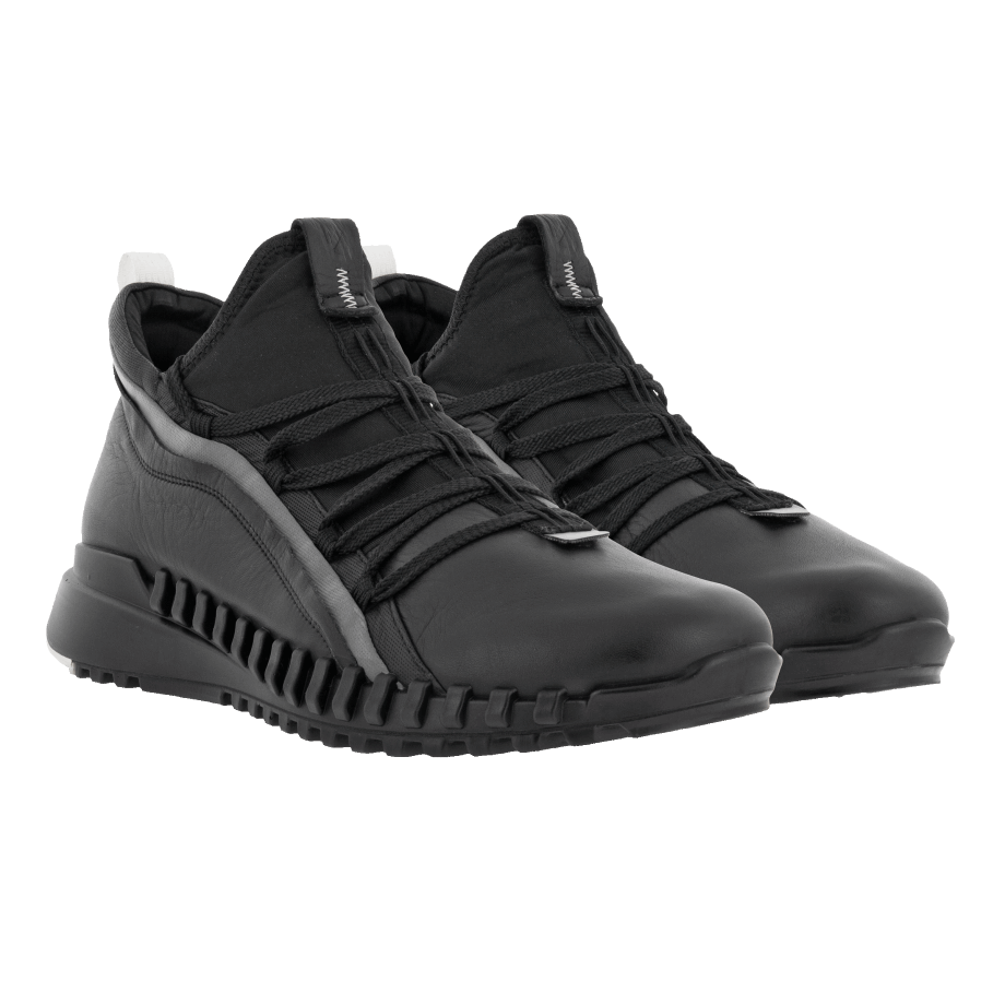 Ecco Norge Zipflex Mid-top Sneaker Herre Sort
