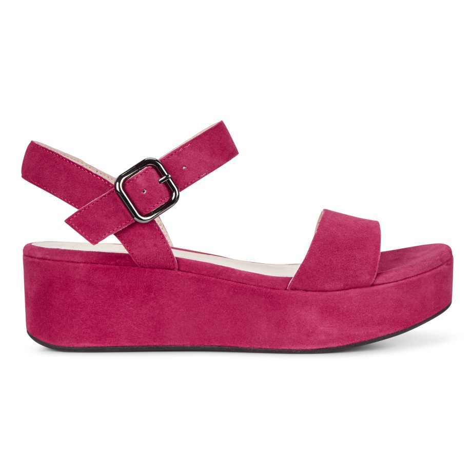 Ecco Norway Elevate Platå Flat Sandal Dame Sangria