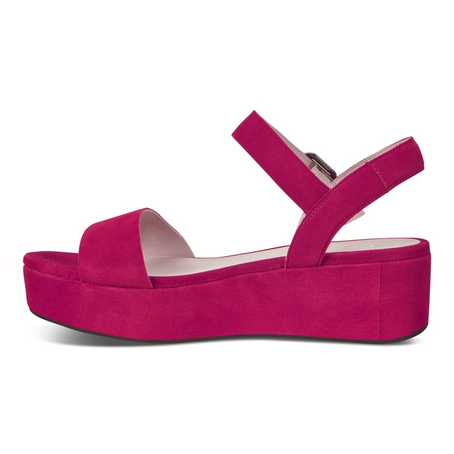 Ecco Norway Elevate Platå Flat Sandal Dame Sangria
