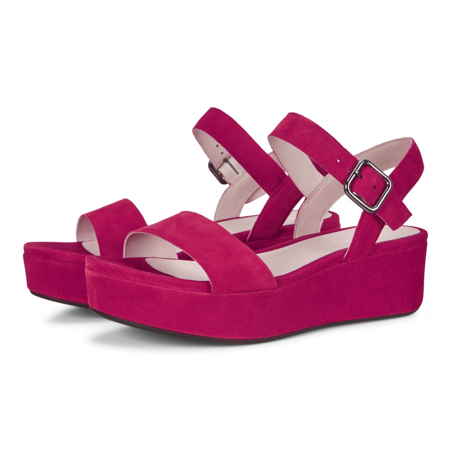 Ecco Norway Elevate Platå Flat Sandal Dame Sangria
