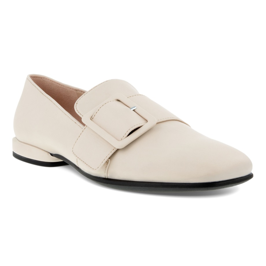 Ecco Norge Anine Firkantet Høyfront Loafer Kvinners Kalkstein