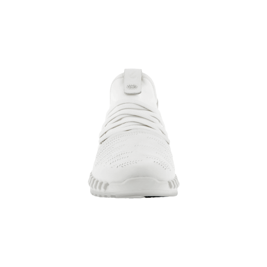 Ecco Norway Zipflex Lav Skinn/tekstil Sneaker Hvit