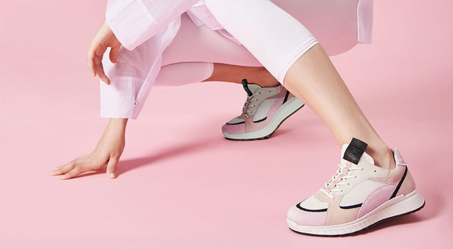 Ecco Norway St.1 Sneaker Dame Blomst Rose-svart-hvit-rose Dust