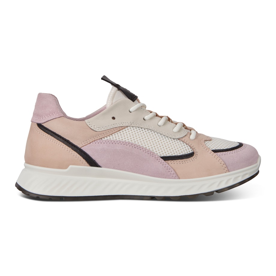 Ecco Norway St.1 Sneaker Dame Blomst Rose-svart-hvit-rose Dust