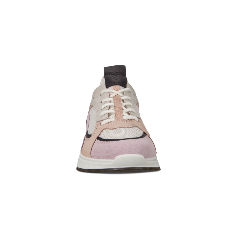 Ecco Norway St.1 Sneaker Dame Blomst Rose-svart-hvit-rose Dust