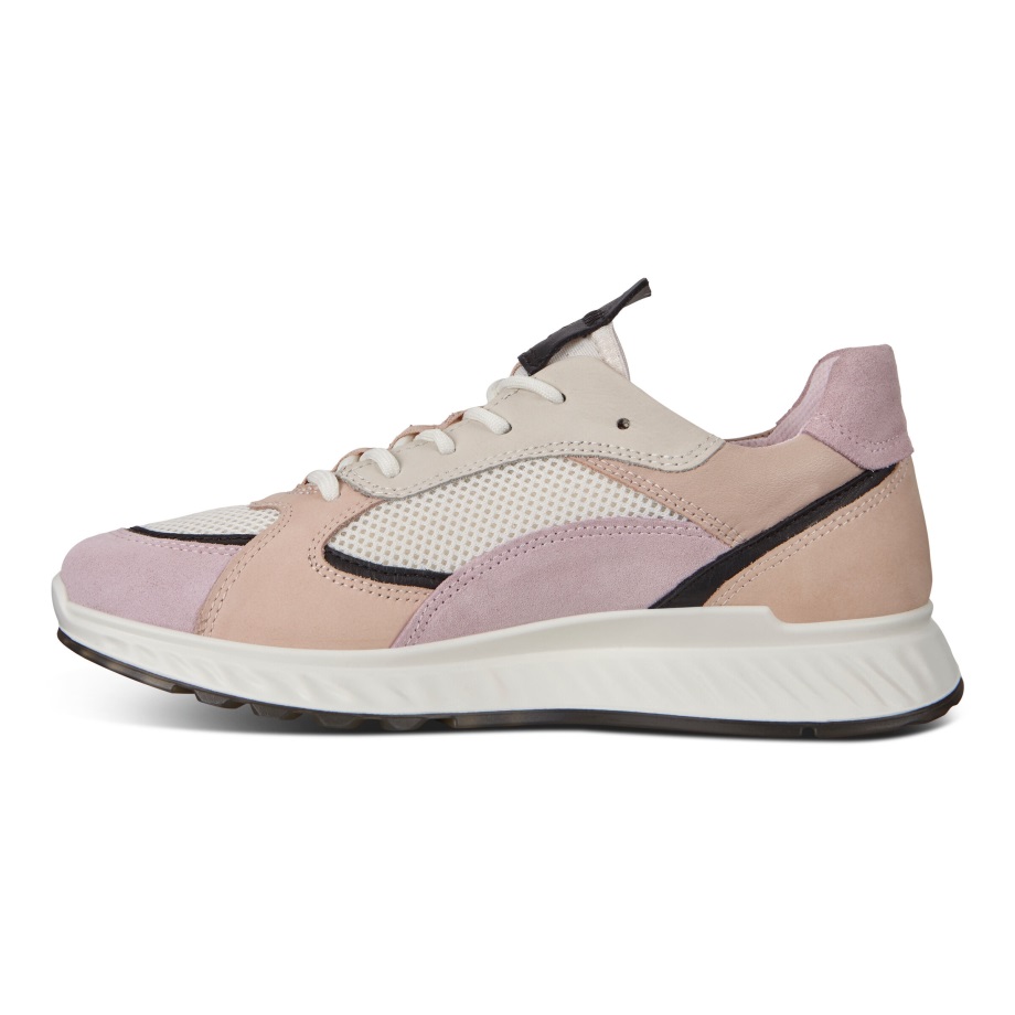 Ecco Norway St.1 Sneaker Dame Blomst Rose-svart-hvit-rose Dust