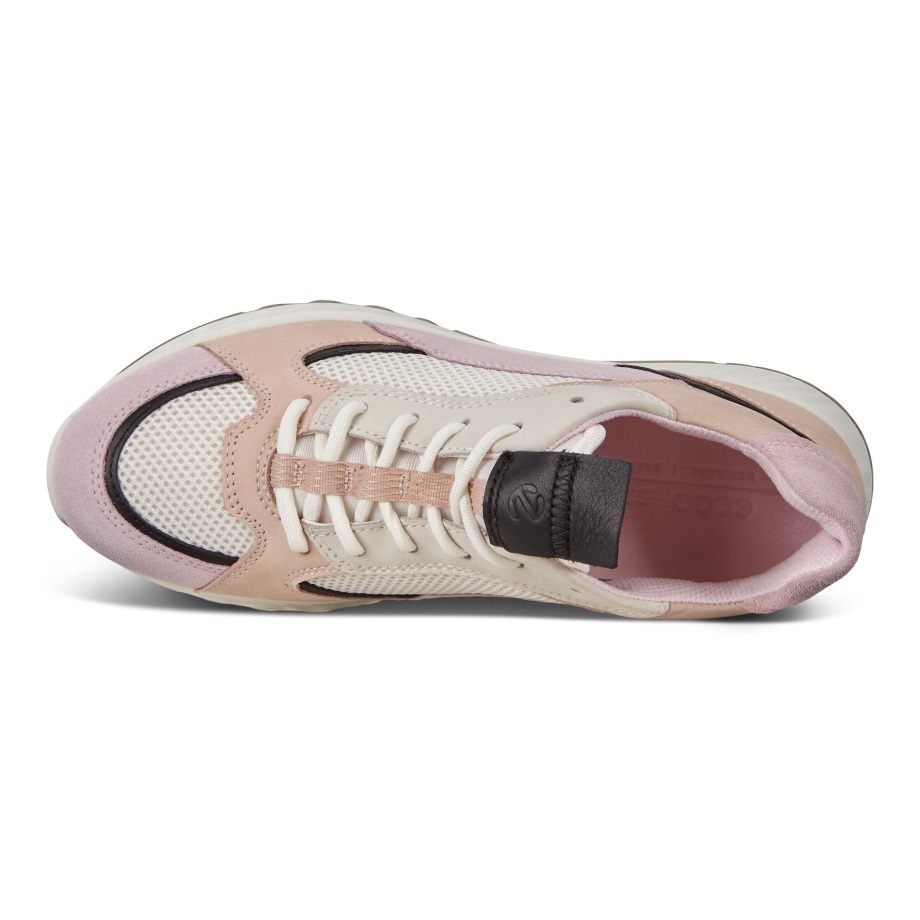Ecco Norway St.1 Sneaker Dame Blomst Rose-svart-hvit-rose Dust