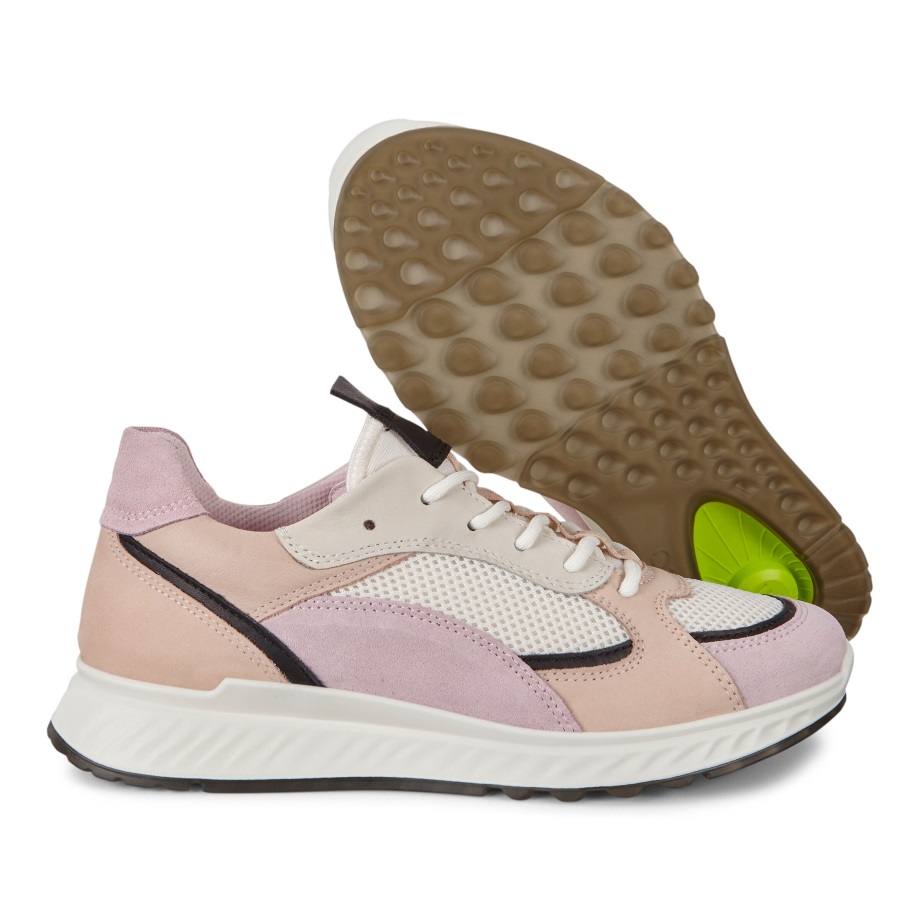 Ecco Norway St.1 Sneaker Dame Blomst Rose-svart-hvit-rose Dust