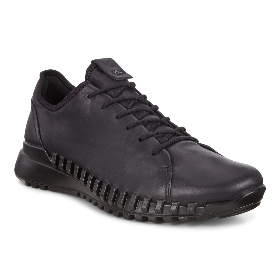 Ecco Norge Zipflex Lav Sneaker Herre Sort