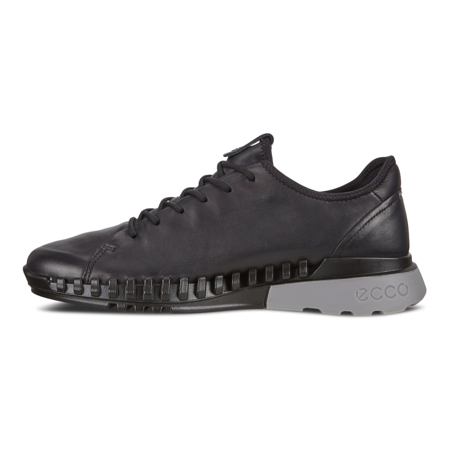 Ecco Norge Zipflex Lav Sneaker Herre Sort