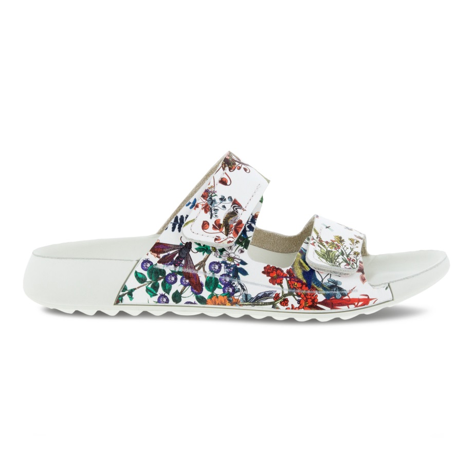 Ecco Norway 2nd Cozmo 2-strop Slip Sandal Dame Multicolor Hvit