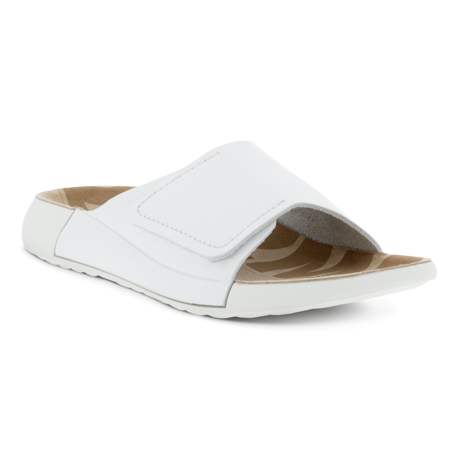 Ecco Norge 2nd Cozmo Slide Sandal Dame Knallhvit