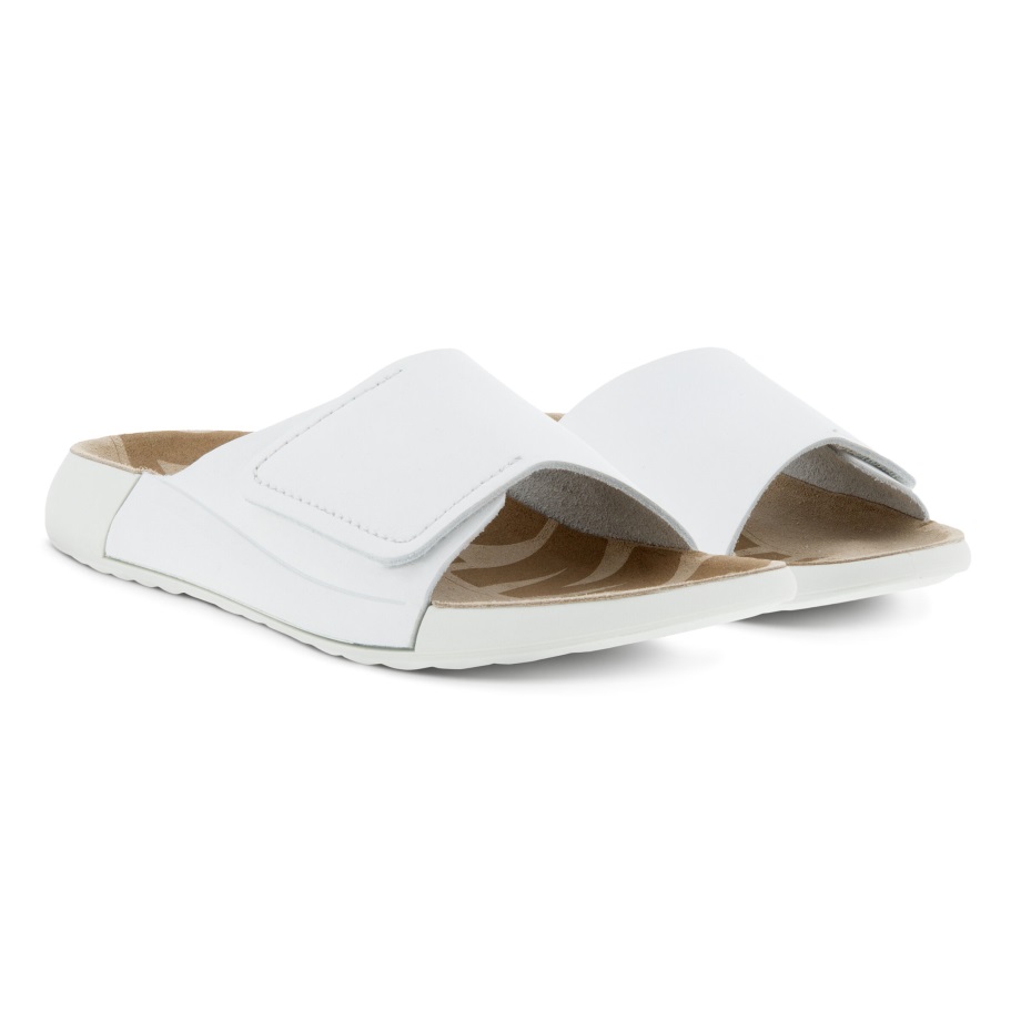 Ecco Norge 2nd Cozmo Slide Sandal Dame Knallhvit