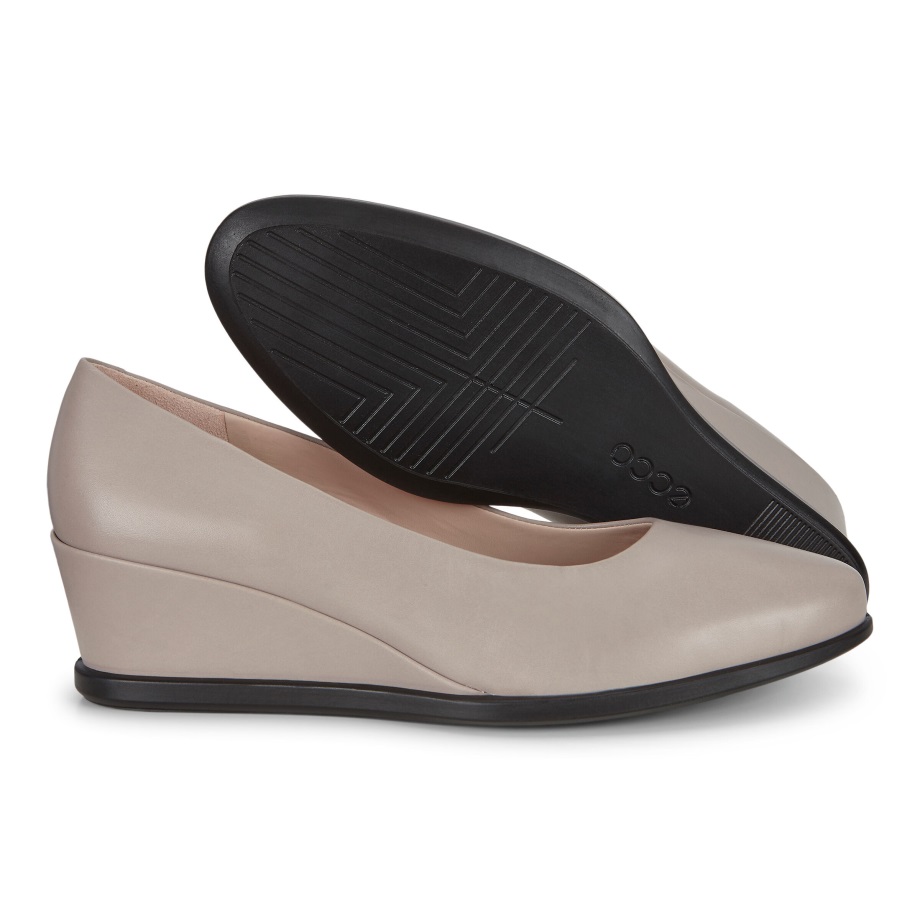 Ecco Norway Shape 45 Wedge Dame Grå Rose