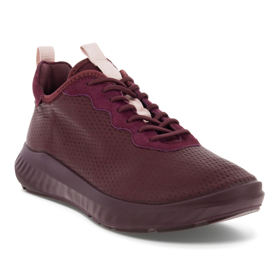 Ecco Norge Ath-1f Street Style Skinn Joggesko Dame Morillo-morillo-sølv Rosa