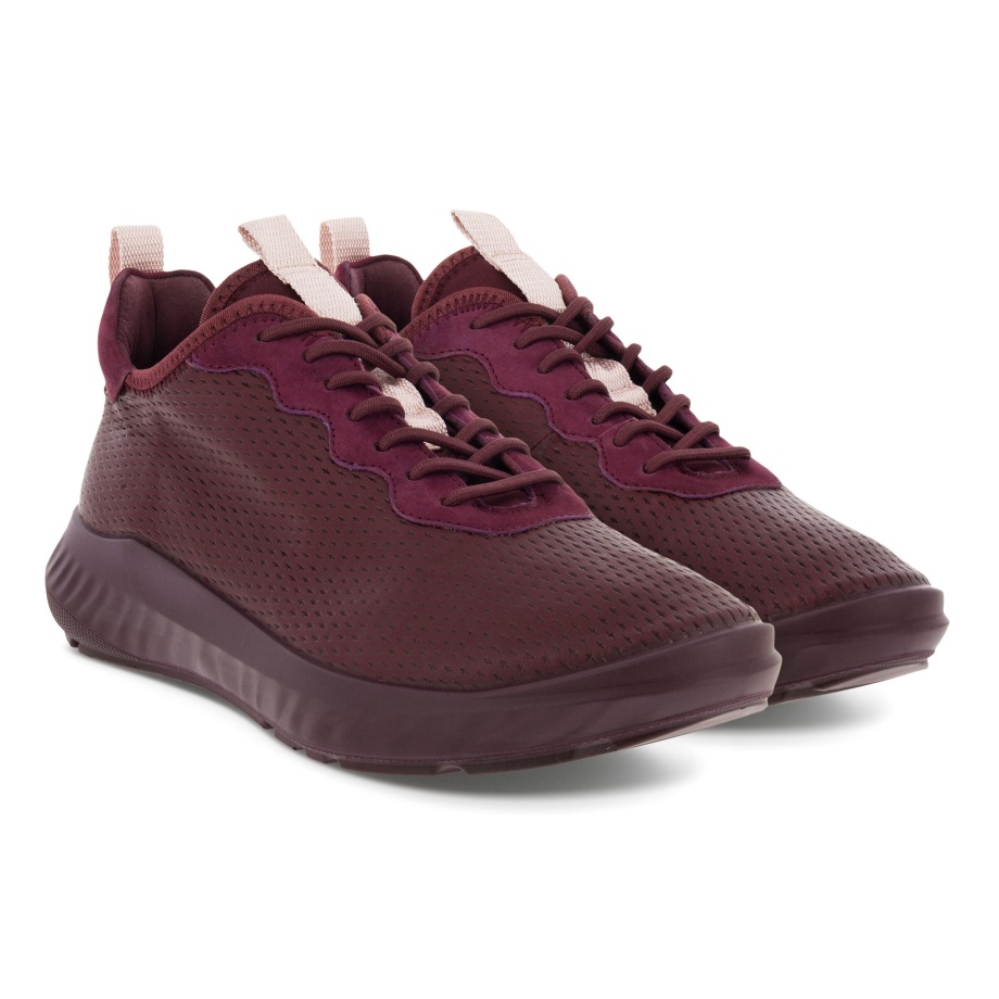 Ecco Norge Ath-1f Street Style Skinn Joggesko Dame Morillo-morillo-sølv Rosa
