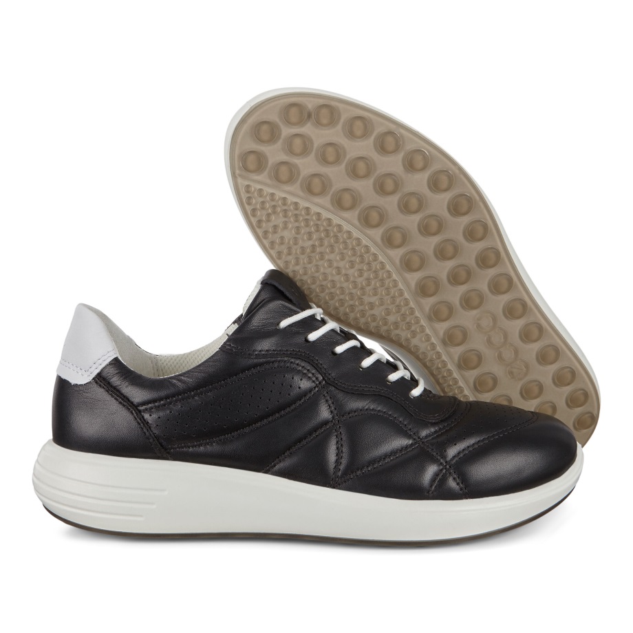 Ecco Norge Soft 7 Runner Wo Dame Svart-hvit