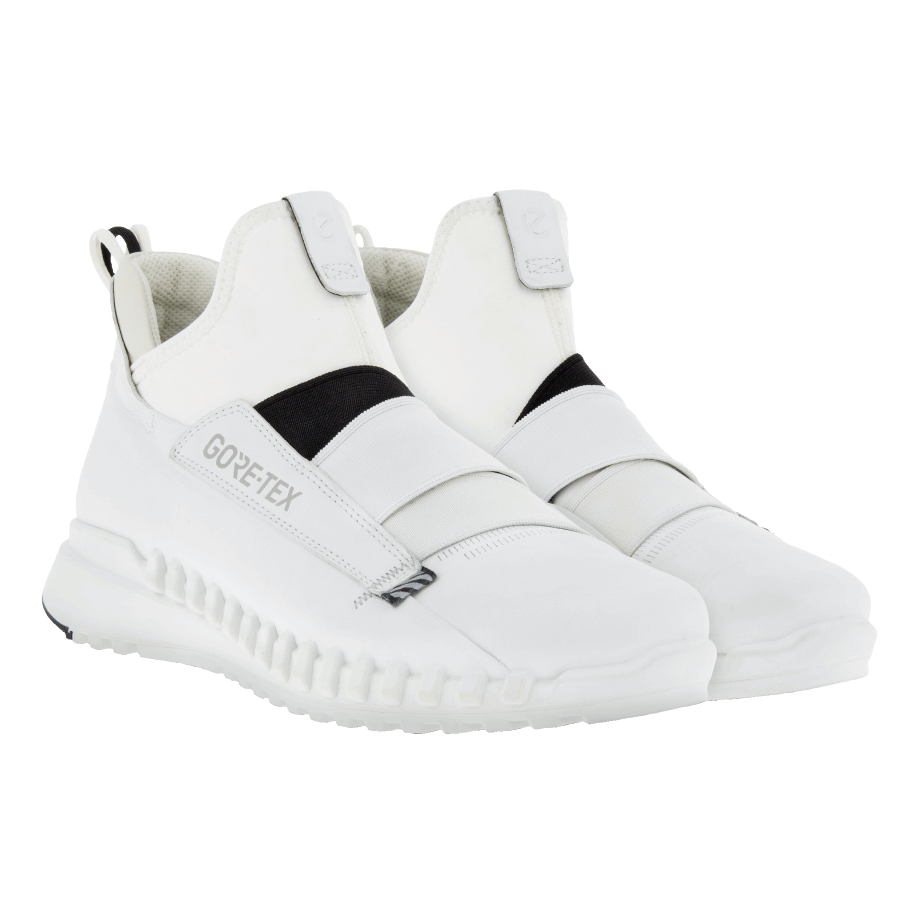 Ecco Norge Zipflex Gore-tex Mid-top Sko Dame Hvit