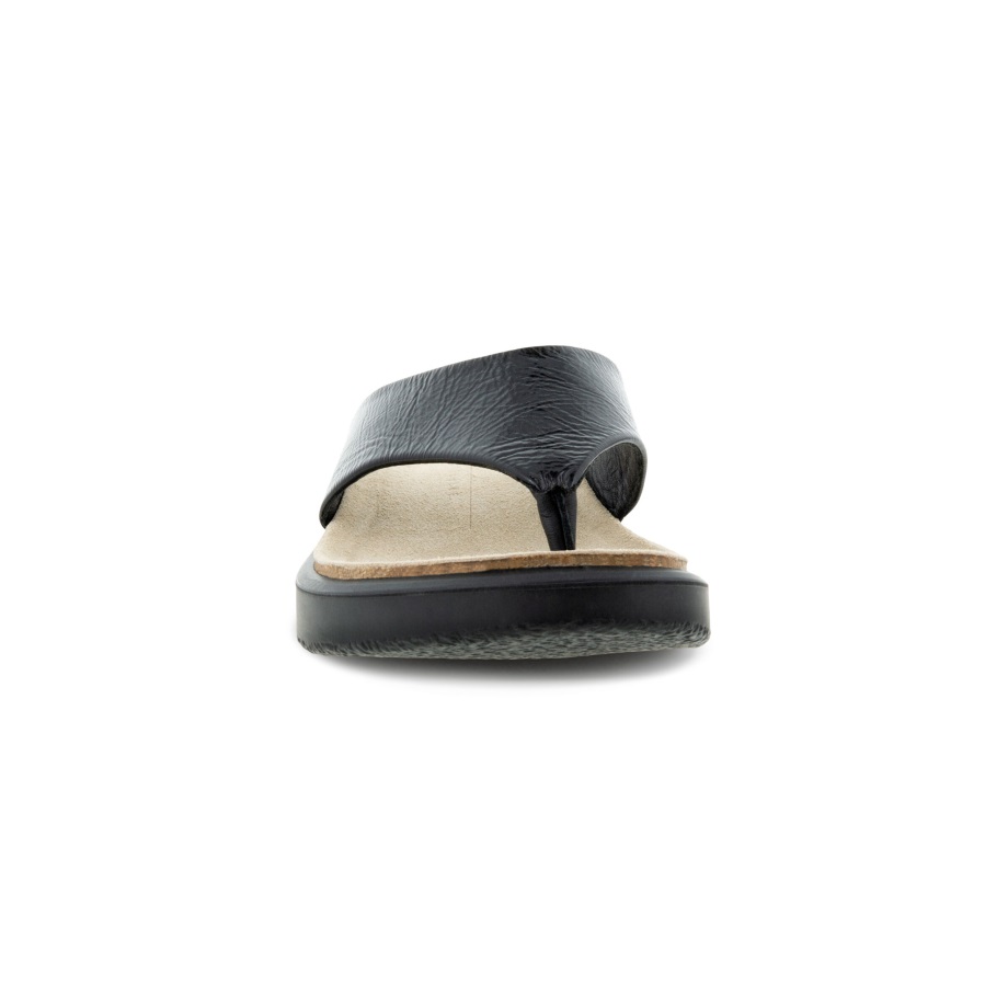 Ecco Norway Corksphere Sandal Thong Dame Svart