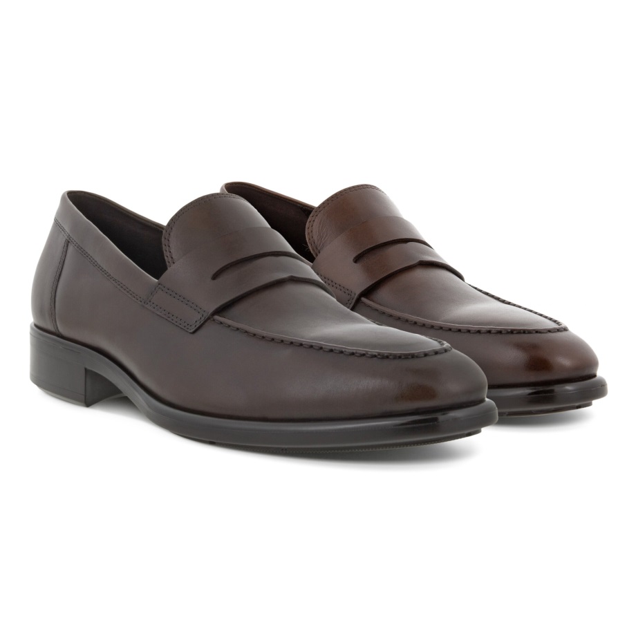Ecco Norge Citytray Penny Loafer Kakaobrun