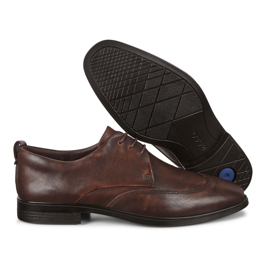 Ecco Norway Melbourne Wingtip Derby Herre Konjakk
