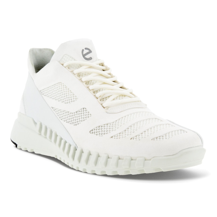 Ecco Norway Zipflex Lav Tekstil Sneaker Herre Hvit-lys Hvit
